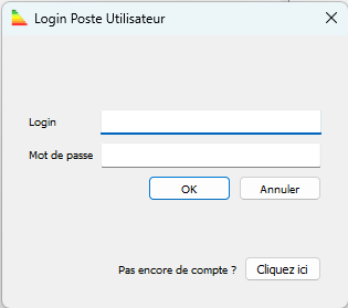 Fentre de login Utilisateur