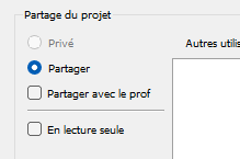 Partager avec le prof