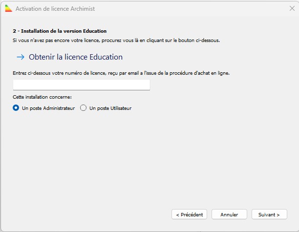 Etape 2 de l'automate d'activation